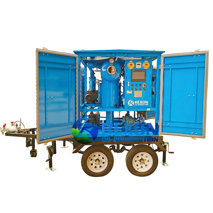 4-Wheel Trailer Mounted Transformer Oil Purifier for Onsite Power Substation Use
