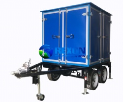 Enclosed Single Axle Trailer Mounted Mobile Type Transformer Oil Purifier